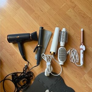 T3 Black and Rose Gold Hair Dryer & Styling Tools Set